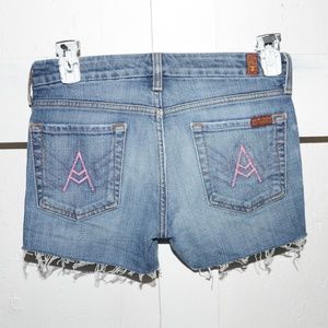 7 for all mankind womens cut off shorts size 27